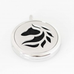 Perfume/Essential Oil Locket - Horse Locket - Silver Tone